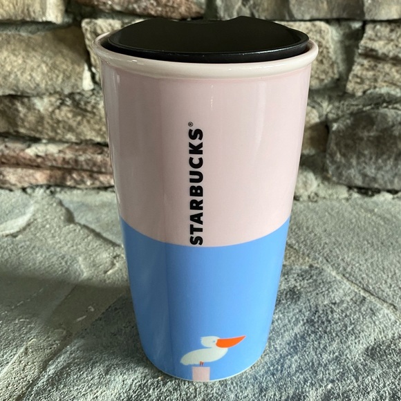 FLORIDA 2017 Starbucks Double Insulated Ceramic Travel Tumbler Mug 12 OZ. - Picture 3 of 8
